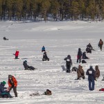 Folksomt på isen